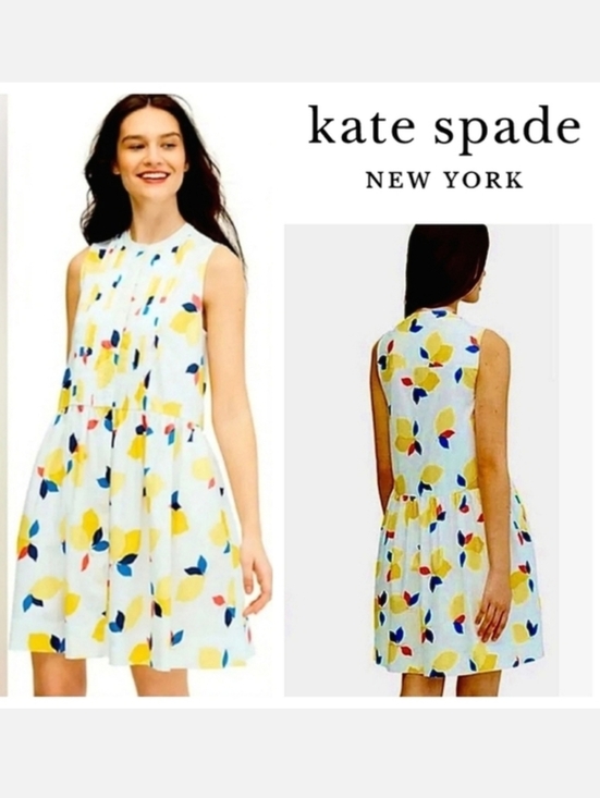 kate spade Dresses & Skirts - Kate Spade Lemon Zest Stretch Cotton Sleeveless Shirtdress Sz S NWT